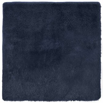 Hoogpolig vloerkleed NAVARRA 120x120 cm polyester marineblauw 2
