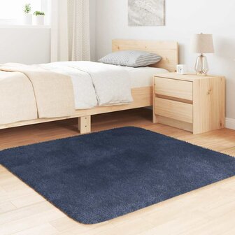 Hoogpolig vloerkleed NAVARRA 120x120 cm polyester marineblauw 3