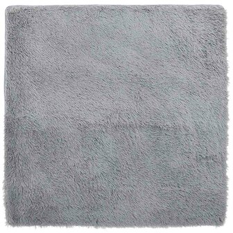 Hoogpolig vloerkleed NAVARRA 120x120 cm polyester zilvergrijs 2