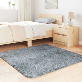 Hoogpolig vloerkleed NAVARRA 120x120 cm polyester zilvergrijs 3