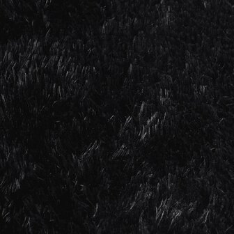 Hoogpolig vloerkleed NAVARRA 100x100 cm polyester zwart 9