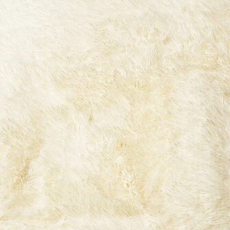 Hoogpolig vloerkleed NAVARRA 100x100 cm polyester cr&egrave;mekleurig 9