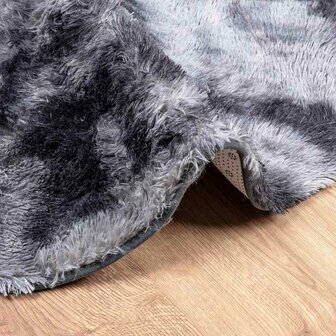 Hoogpolig vloerkleed NAVARRA 100x100 cm polyester donkergrijs 5