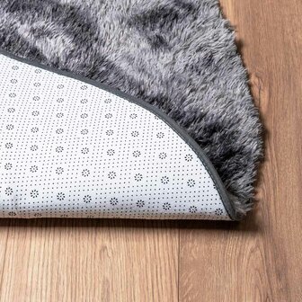 Hoogpolig vloerkleed NAVARRA 100x100 cm polyester donkergrijs 6