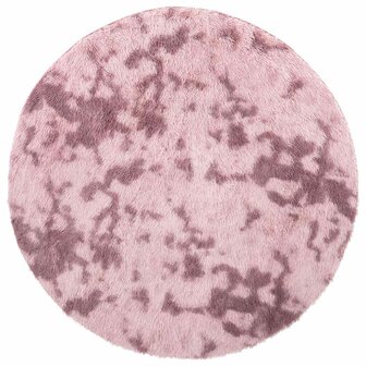 Hoogpolig vloerkleed NAVARRA 100x100 cm polyester stoffig roze 2