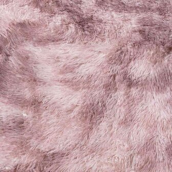 Hoogpolig vloerkleed NAVARRA 100x100 cm polyester stoffig roze 9