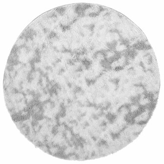 Hoogpolig vloerkleed NAVARRA 100x100 cm polyester lichtgrijs 2