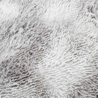 Hoogpolig vloerkleed NAVARRA 100x100 cm polyester lichtgrijs 9