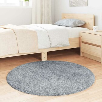 Hoogpolig vloerkleed NAVARRA 100x100 cm polyester zilvergrijs 3
