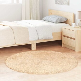 Hoogpolig vloerkleed NAVARRA 120x120 cm polyester beige 1