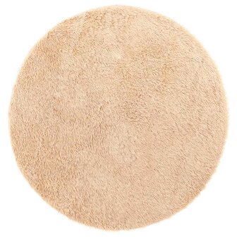 Hoogpolig vloerkleed NAVARRA 120x120 cm polyester beige 2