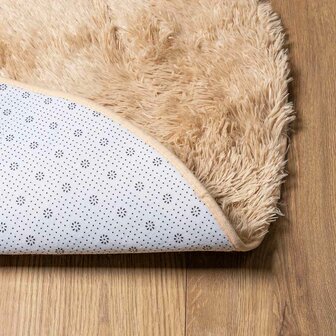 Hoogpolig vloerkleed NAVARRA 120x120 cm polyester beige 6