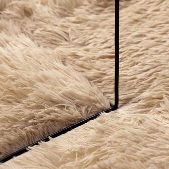 Hoogpolig vloerkleed NAVARRA 120x120 cm polyester beige 7