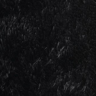Hoogpolig vloerkleed NAVARRA 120x120 cm polyester zwart 9