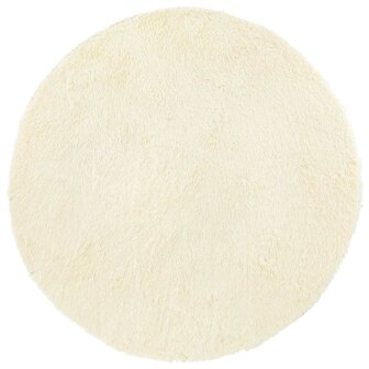Hoogpolig vloerkleed NAVARRA 120x120 cm polyester cr&egrave;mekleurig 2