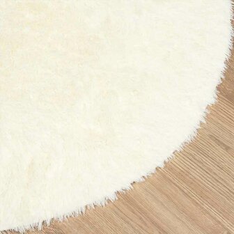 Hoogpolig vloerkleed NAVARRA 120x120 cm polyester cr&egrave;mekleurig 4