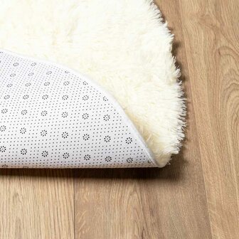 Hoogpolig vloerkleed NAVARRA 120x120 cm polyester cr&egrave;mekleurig 6