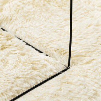 Hoogpolig vloerkleed NAVARRA 120x120 cm polyester cr&egrave;mekleurig 7