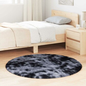 Hoogpolig vloerkleed NAVARRA 120x120 cm polyester donkergrijs 1