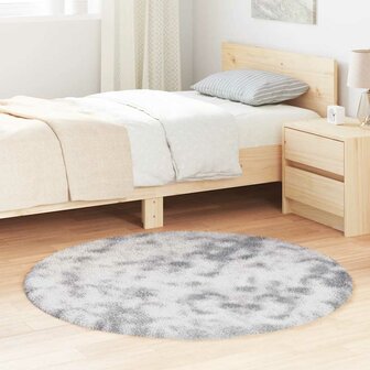 Hoogpolig vloerkleed NAVARRA 120x120 cm polyester lichtgrijs 1