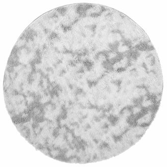 Hoogpolig vloerkleed NAVARRA 120x120 cm polyester lichtgrijs 2