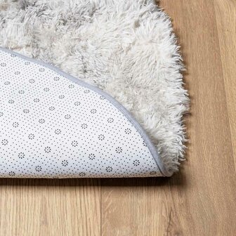Hoogpolig vloerkleed NAVARRA 120x120 cm polyester lichtgrijs 6