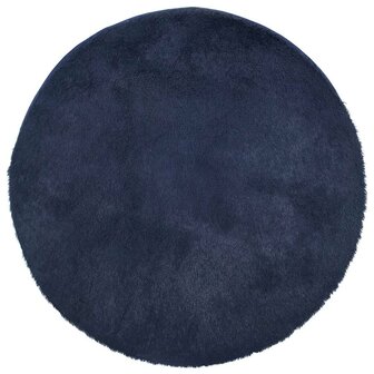 Hoogpolig vloerkleed NAVARRA 120x120 cm polyester marineblauw 2