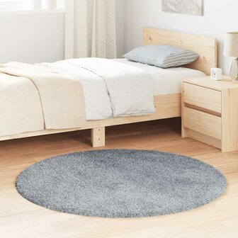 Hoogpolig vloerkleed NAVARRA 120x120 cm polyester zilvergrijs 1