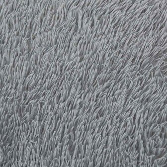 Hoogpolig vloerkleed NAVARRA 120x120 cm polyester zilvergrijs 9