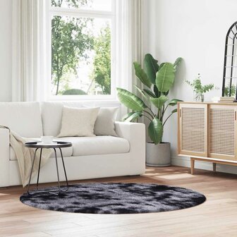 Hoogpolig vloerkleed NAVARRA 160x160 cm polyester donkergrijs 1