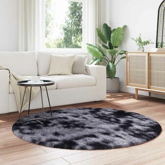 Hoogpolig vloerkleed NAVARRA 160x160 cm polyester donkergrijs 3