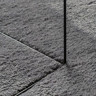Vloerkleed HUARTE laagpolig zacht wasbaar 80x200 cm antraciet 8