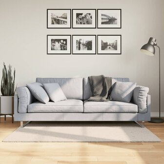 Vloerkleed HUARTE laagpolig zacht wasbaar 80x150 cm beige 1