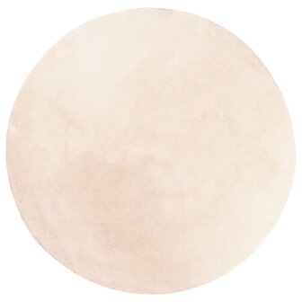 Vloerkleed HUARTE laagpolig zacht wasbaar &Oslash; 120 cm beige 2