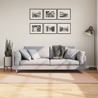 Vloerkleed HUARTE laagpolig zacht wasbaar 120x170 cm roze 1