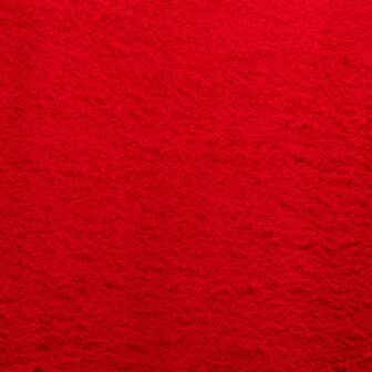Vloerkleed HUARTE laagpolig zacht wasbaar 160x160 cm rood 9