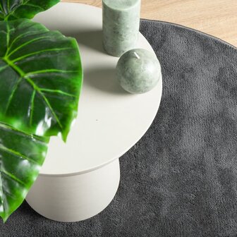 Vloerkleed OVIEDO laagpolig &Oslash; 120 cm antracietkleurig 7