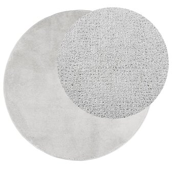 Vloerkleed OVIEDO laagpolig &Oslash; 120 cm grijs 3