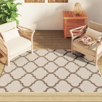 Vloerkleed voor binnen buiten laagpolig 120x180 cm meerkleurig 3