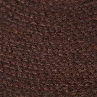 Vloerkleed handgemaakt rond 120 cm jute bruin 5