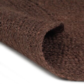 Vloerkleed handgemaakt rond 150 cm jute bruin 2