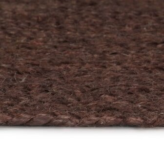 Vloerkleed handgemaakt rond 150 cm jute bruin 3