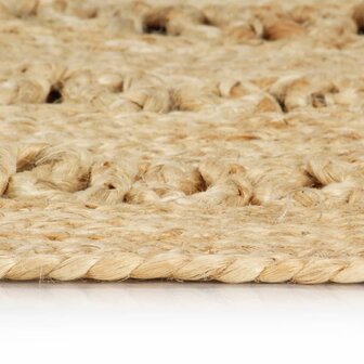 Vloerkleed handgemaakt 120 cm gevlochten jute 3