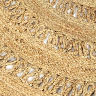 Vloerkleed handgemaakt 120 cm gevlochten jute 5
