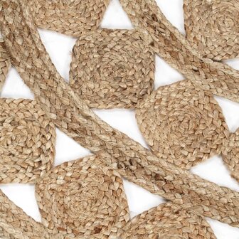 Vloerkleed handgemaakt 150 cm gevlochten jute 4