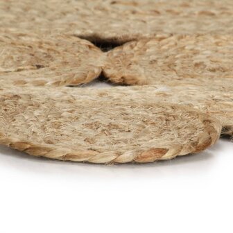 Vloerkleed handgemaakt 90 cm gevlochten jute 3