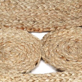 Vloerkleed handgemaakt 120 cm gevlochten jute 5