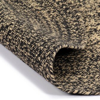  Vloerkleed handgemaakt 150 cm jute zwart en naturel 2