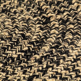  Vloerkleed handgemaakt 150 cm jute zwart en naturel 4