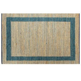Vloerkleed handgemaakt 160x230 cm jute blauw 2